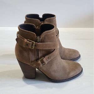 Guess Tan Buckle Booties NIB